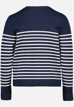 Betty Barclay Strick*Basic-Strickjacke mit Streifen Patch Dark Blue/Cream