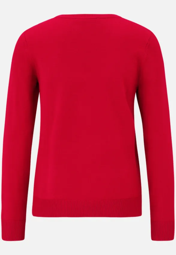 Betty Barclay Strick*Basic-Strickpullover mit Rundhalsausschnitt Rot