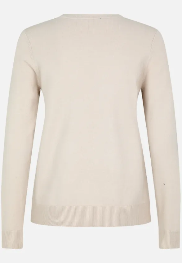 Betty Barclay Strick*Basic-Strickpullover mit Rundhalsausschnitt beige