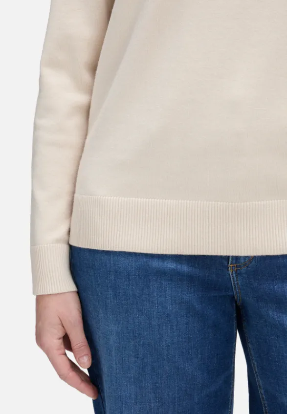 Betty Barclay Strick*Basic-Strickpullover mit Rundhalsausschnitt beige