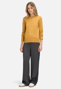 Betty Barclay Strick*Basic-Strickpullover mit Rundhalsausschnitt gold