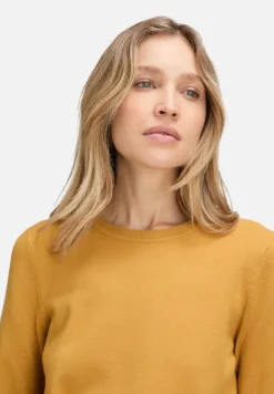Betty Barclay Strick*Basic-Strickpullover mit Rundhalsausschnitt gold