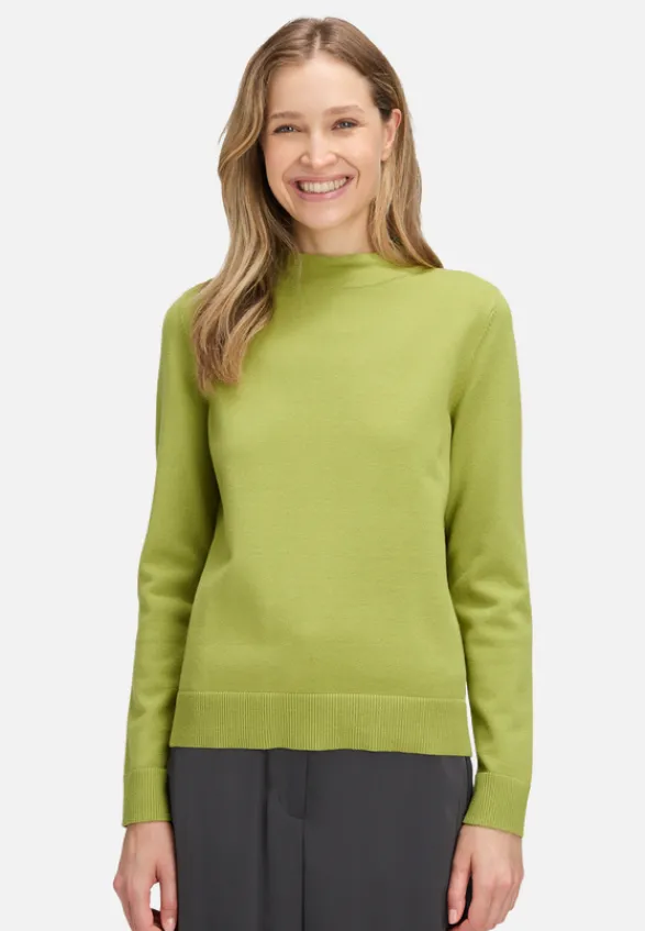 Betty Barclay Basics|Strick*Basic-Strickpullover mit Stehkragen Fresh Moss