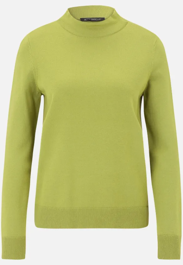 Betty Barclay Basics|Strick*Basic-Strickpullover mit Stehkragen Fresh Moss