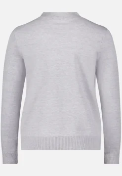 Betty Barclay Basics|Strick*Basic-Strickpullover mit Stehkragen Grey Melange