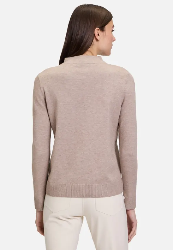 Betty Barclay Basics|Strick*Basic-Strickpullover mit Stehkragen FunghiMelange