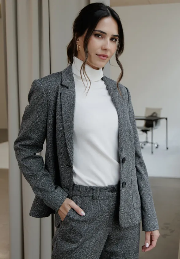 Betty Barclay Business Kleidung|Blazer*Blazer-Jacke langarm Schwarz/Weiß
