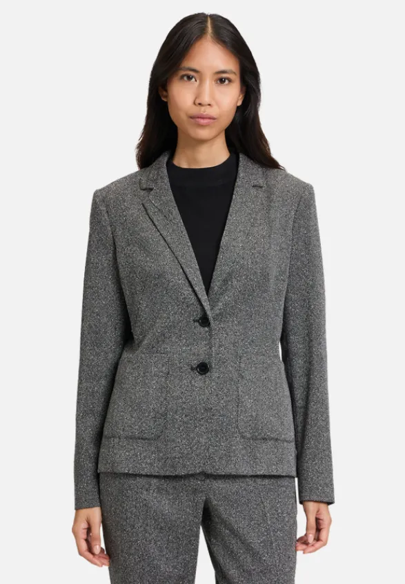 Betty Barclay Business Kleidung|Blazer*Blazer-Jacke langarm Schwarz/Weiß