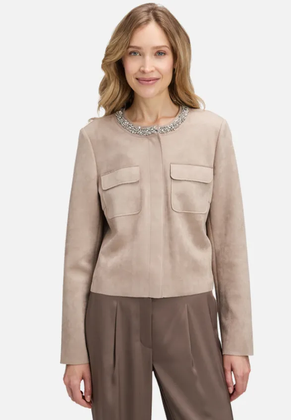 Betty Barclay Festliche Mode|Blazer*Blazer-Jacke mit aufgesetzten Taschen Taupe