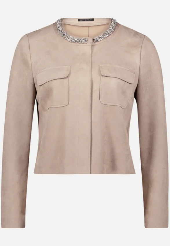Betty Barclay Festliche Mode|Blazer*Blazer-Jacke mit aufgesetzten Taschen Taupe