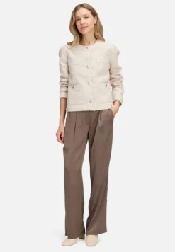 Betty Barclay Business Kleidung|Blazer*Blazer-Jacke mit Fransen beige