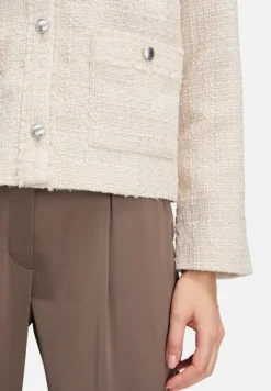 Betty Barclay Business Kleidung|Blazer*Blazer-Jacke mit Fransen beige