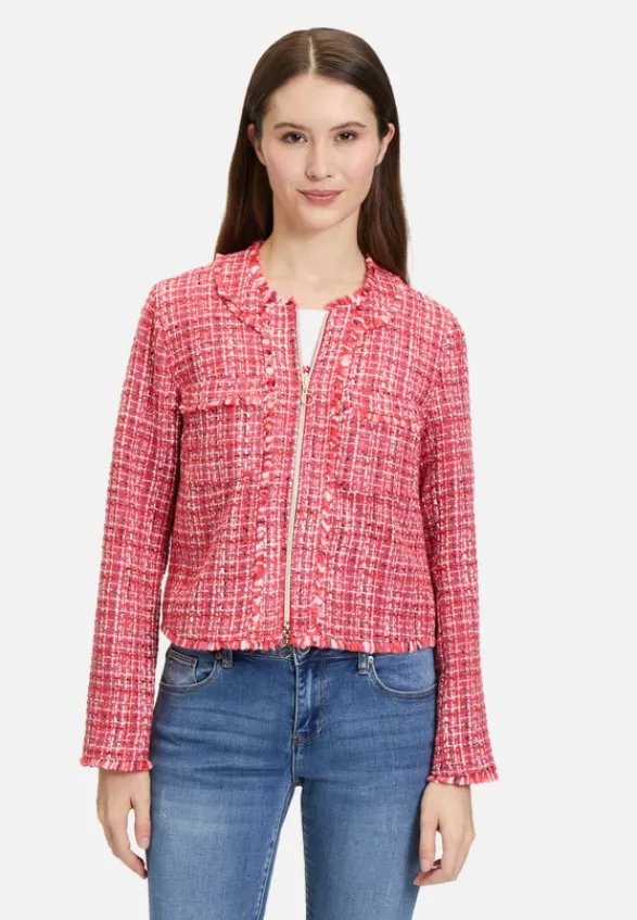 Betty Barclay Blazer|Jacken*Blazer-Jacke mit Fransen Red/Pink