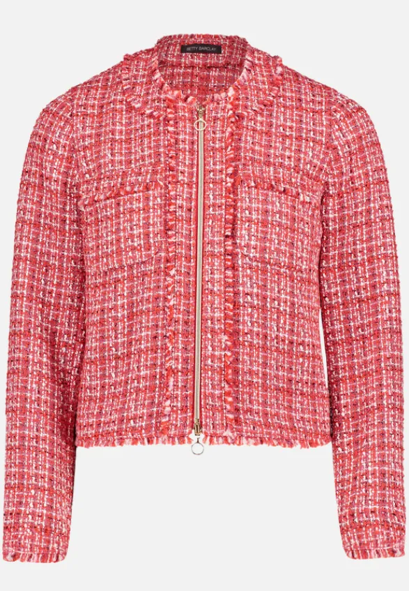 Betty Barclay Blazer|Jacken*Blazer-Jacke mit Fransen Red/Pink