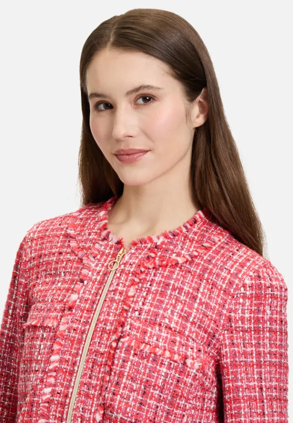 Betty Barclay Blazer|Jacken*Blazer-Jacke mit Fransen Red/Pink