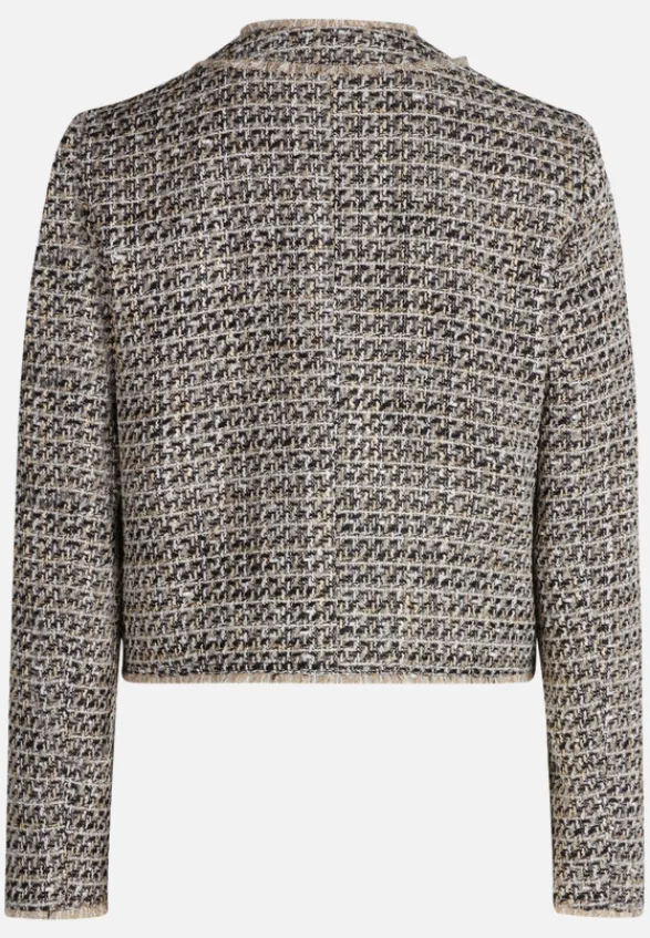 Betty Barclay Business Kleidung|Blazer*Blazer-Jacke mit Fransen Schwarz/Beige