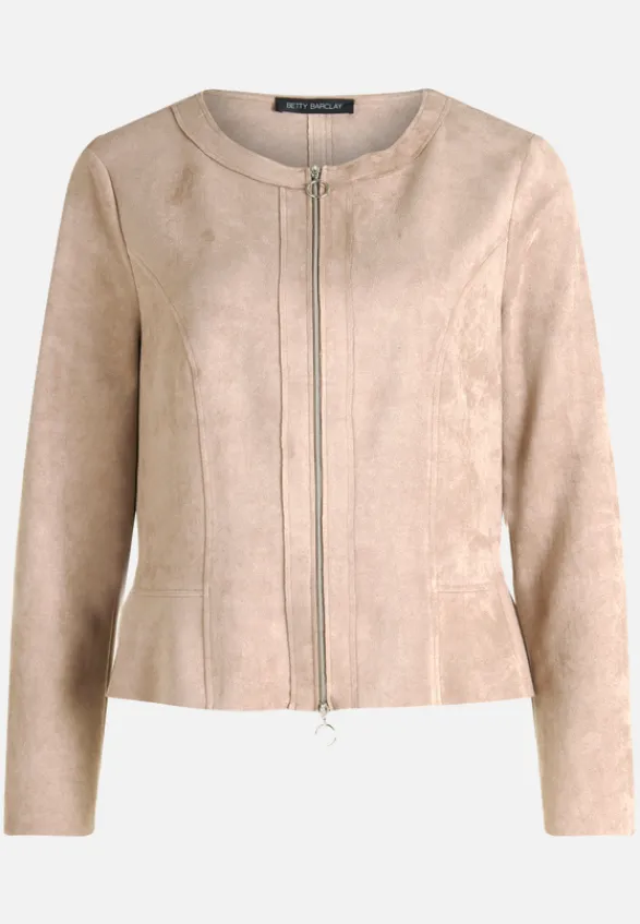 Betty Barclay Blazer*Blazer-Jacke mit Reißverschluss Powder Pearl
