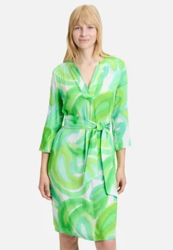 Betty Barclay Kleider*Blusenkleid mit Gürtel Cream/Green