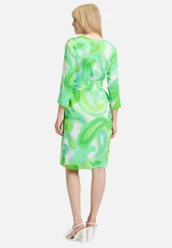 Betty Barclay Kleider*Blusenkleid mit Gürtel Cream/Green
