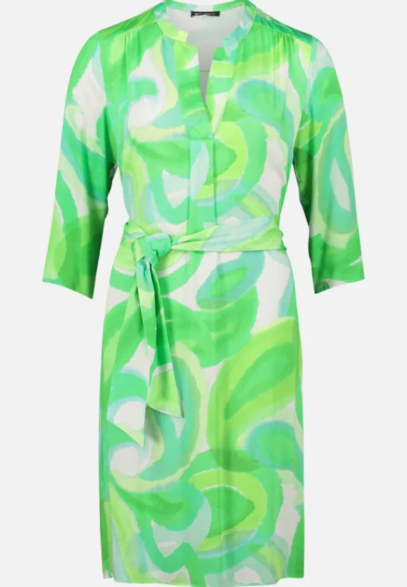 Betty Barclay Kleider*Blusenkleid mit Gürtel Cream/Green