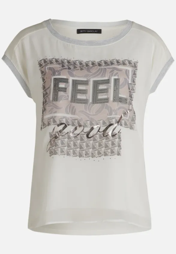Betty Barclay Shirts*Blusenshirt mit Aufdruck Patch Cream/Beige