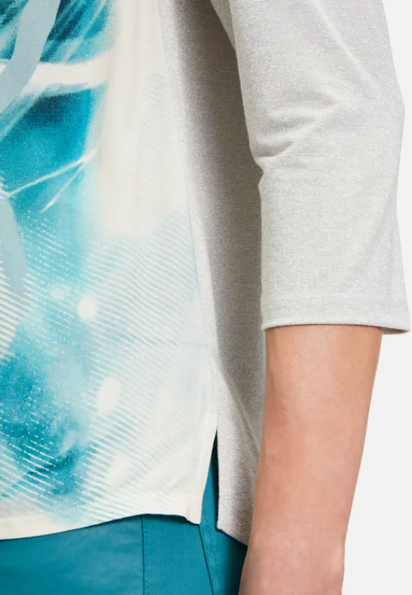 Betty Barclay Shirts|Blusen*Blusenshirt mit Aufdruck Beige/Petrol