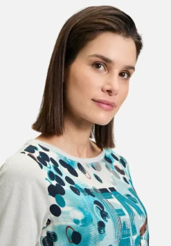 Betty Barclay Shirts|Blusen*Blusenshirt mit Aufdruck Beige/Petrol