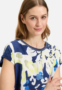Betty Barclay Shirts*Blusenshirt mit Aufdruck Dunkelblau/Weiß