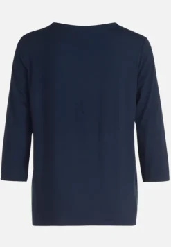 Betty Barclay Blusen|Shirts*Blusenshirt mit Aufdruck Dark Blue/Beige
