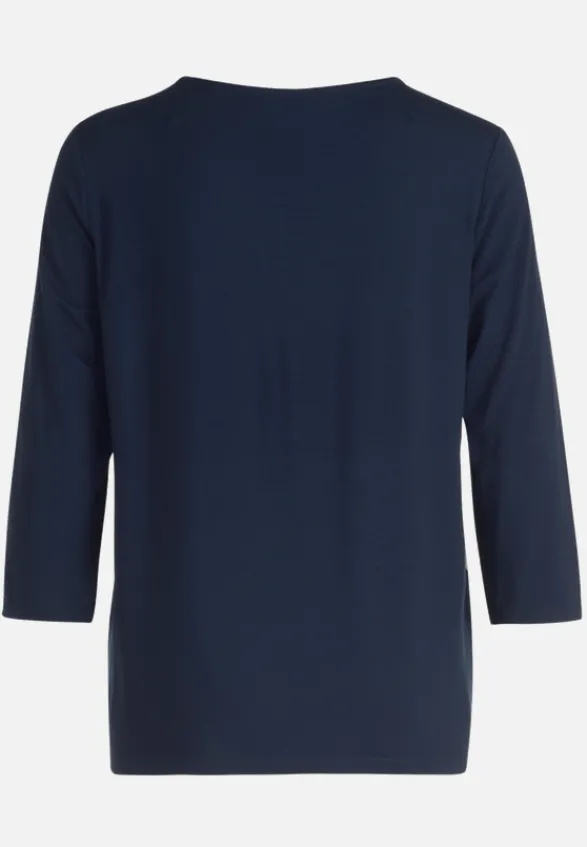 Betty Barclay Blusen|Shirts*Blusenshirt mit Aufdruck Dark Blue/Beige