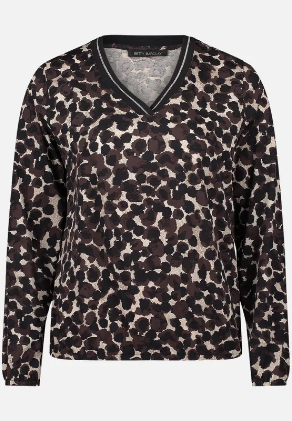 Betty Barclay Shirts*Blusenshirt mit Gummizug Braun/Beige