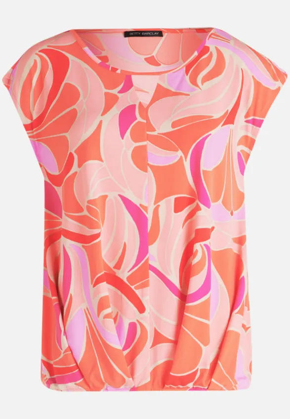 Betty Barclay Festliche Mode|Shirts*Blusenshirt mit Gummizug Red/Rosè