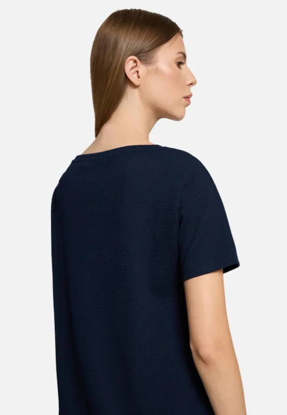 Betty Barclay Strick*Blusenshirt mit Tunnelzug dunkelblau