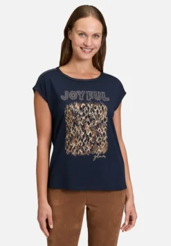 Betty Barclay Shirts*Blusenshirt mit U-Boot-Ausschnitt Dark Blue/Rosé
