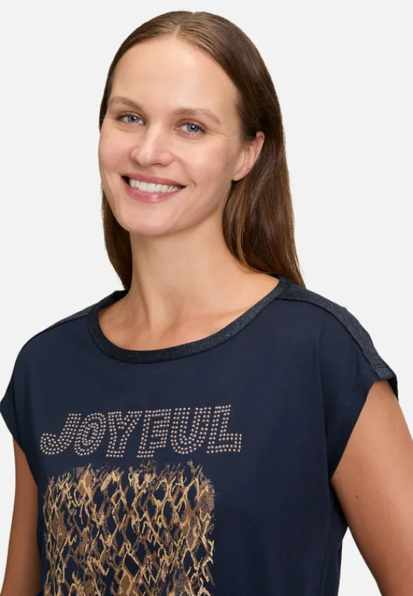 Betty Barclay Shirts*Blusenshirt mit U-Boot-Ausschnitt Dark Blue/Rosé