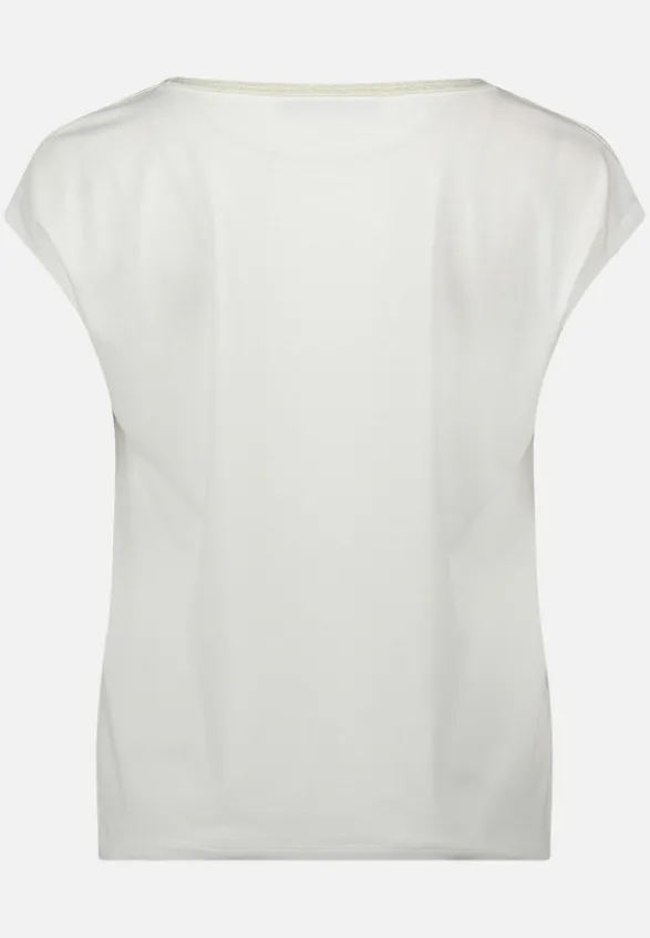 Betty Barclay Shirts*Blusenshirt mit U-Boot-Ausschnitt Patch White/Rosé
