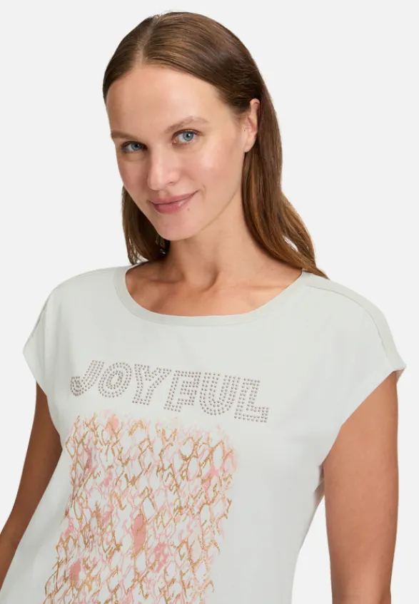 Betty Barclay Shirts*Blusenshirt mit U-Boot-Ausschnitt Patch White/Rosé