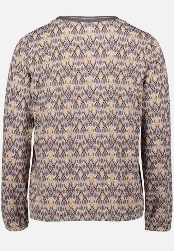 Betty Barclay Shirts*Blusenshirt mit V-Ausschnitt Grau/Beige