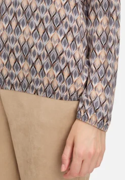 Betty Barclay Shirts*Blusenshirt mit V-Ausschnitt Grau/Beige