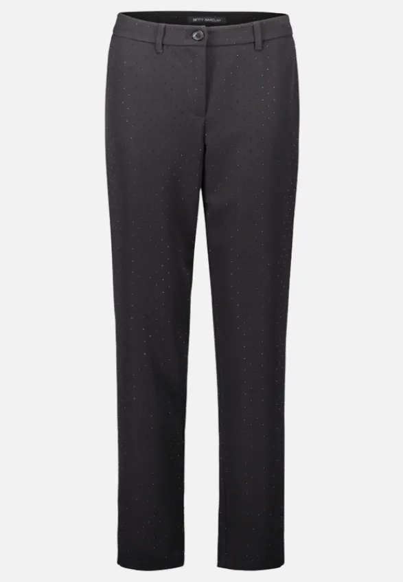 Betty Barclay Festliche Mode|Hosen*Businesshose im Glitzer-Look Schwarz