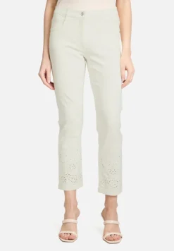 Betty Barclay Hosen*Casual-Hose mit Stickerei Rohweiß