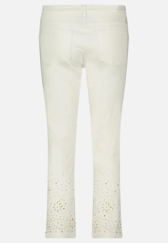 Betty Barclay Hosen*Casual-Hose mit Stickerei Rohweiß