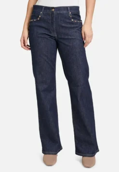 Betty Barclay Jeans*Casual-Hose mit Waschung Dark Blue Denim