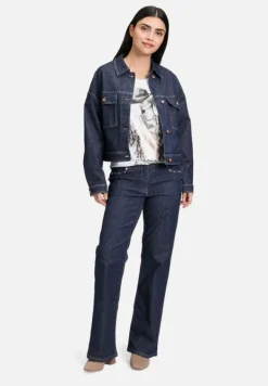 Betty Barclay Jeans*Casual-Hose mit Waschung Dark Blue Denim