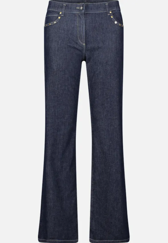 Betty Barclay Jeans*Casual-Hose mit Waschung Dark Blue Denim
