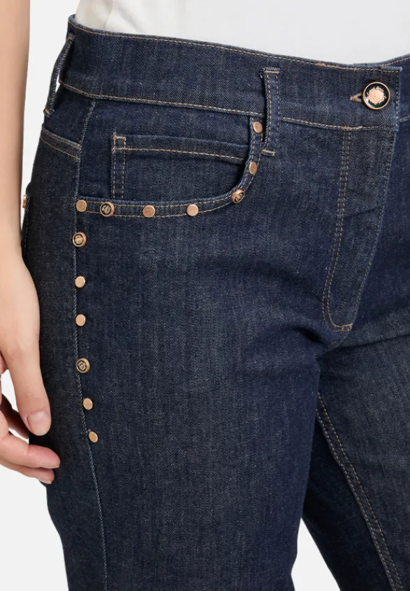Betty Barclay Jeans*Casual-Hose mit Waschung Dark Blue Denim