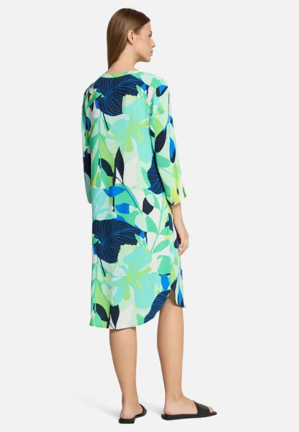 Betty Barclay Kleider*Casual-Kleid mit Stehkragen Green/Blue