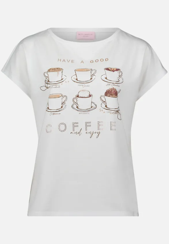 Betty Barclay Shirts*Casual-Shirt mit Aufdruck Patch White/Camel