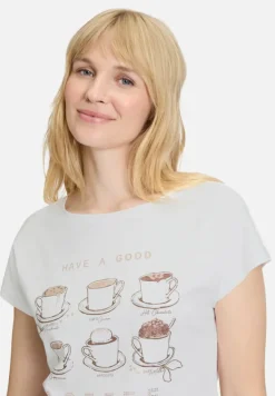 Betty Barclay Shirts*Casual-Shirt mit Aufdruck Patch White/Camel