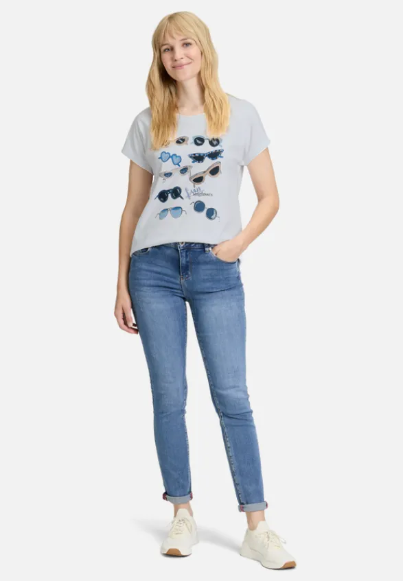 Betty Barclay Shirts*Casual-Shirt mit Aufdruck Patch White/Blue
